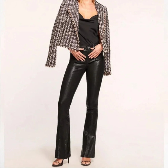 Ramy Brook black coated bootcut flare Matilda jeans - Picture 1 of 14